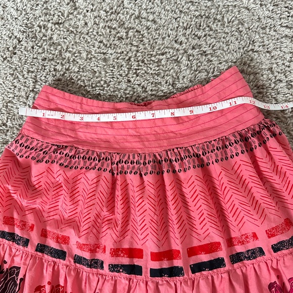 Anthropologie Auberte Poplin Tiered Midi Skirt by Blooming Print - Picture 8 of 9